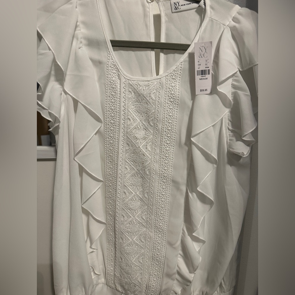 Ruffle-Front Blouse